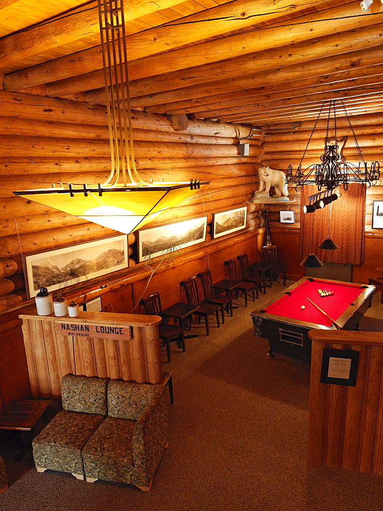 Pool room, Simpson's Num-Ti-Jah Lodge, Banff National Park, Alberta, Canada, North America