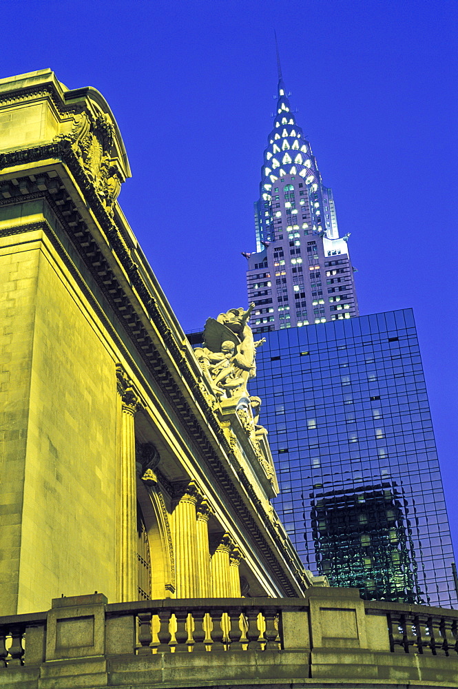 Grand Central Station and the Chrysler Building, New York City, United States of America, North America