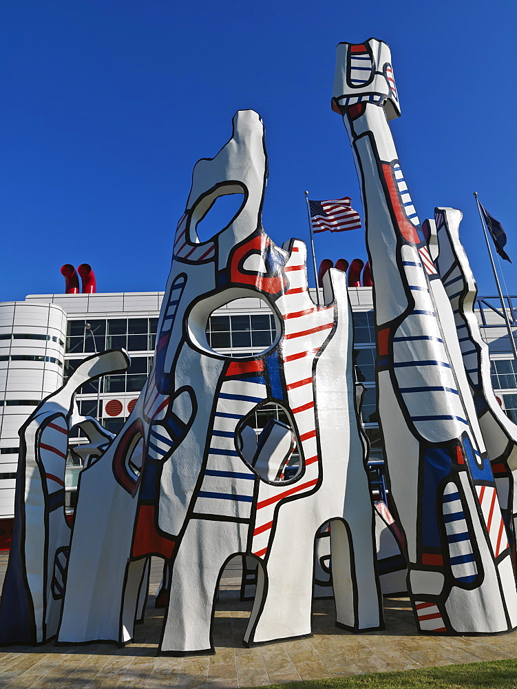 Sculpture of Monument au Fantome by Jean Dubuffet in Discovery Park, Houston, Texas, United States of America, North America