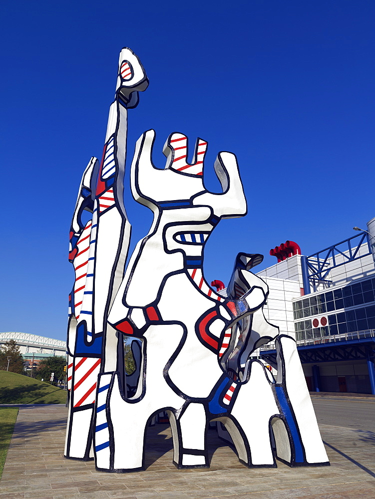 Sculpture of Monument au Fantome by Jean Dubuffet in Discovery Park, Houston, Texas, United States of America, North America