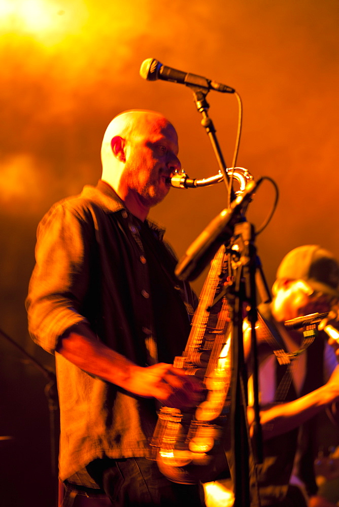 Ben Ellman on saxophone, Galactic, Montreal Jazz Festival, Montreal, Quebec, Canada, North America