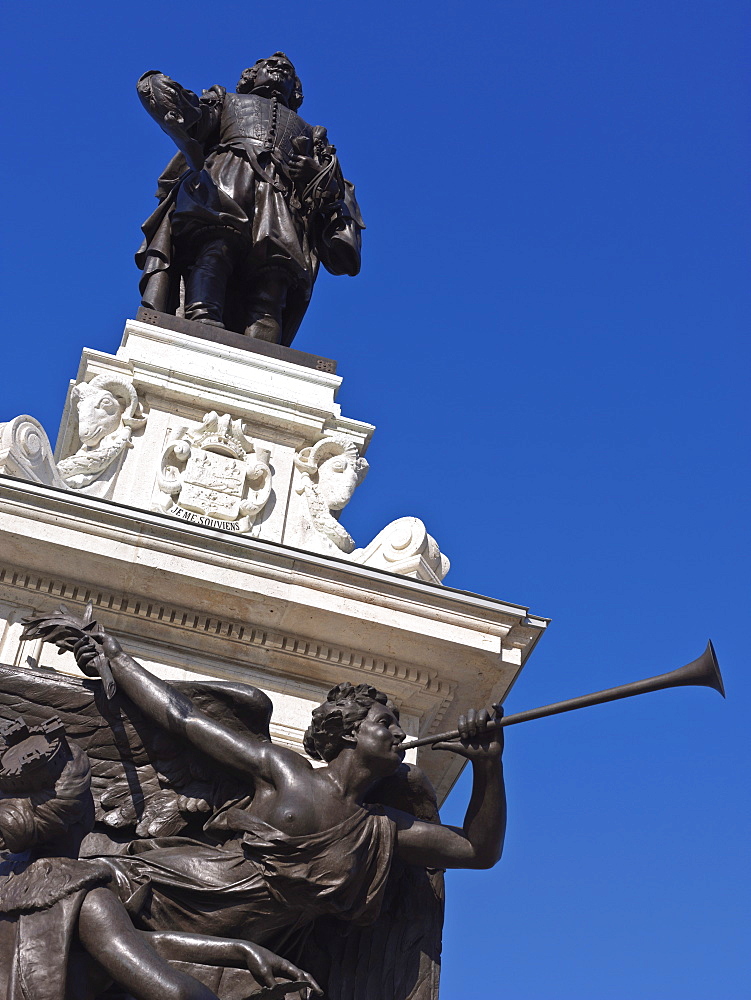 Statue of Samuel de Champlain, Quebec City, Quebec, Canada, North America