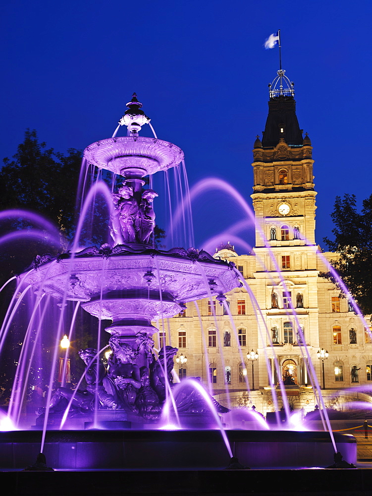 Fontaine de Tourny, designed by sculptor Mathurin Moreau, Legislative Building, Quebec City, Quebec, Canada, North America