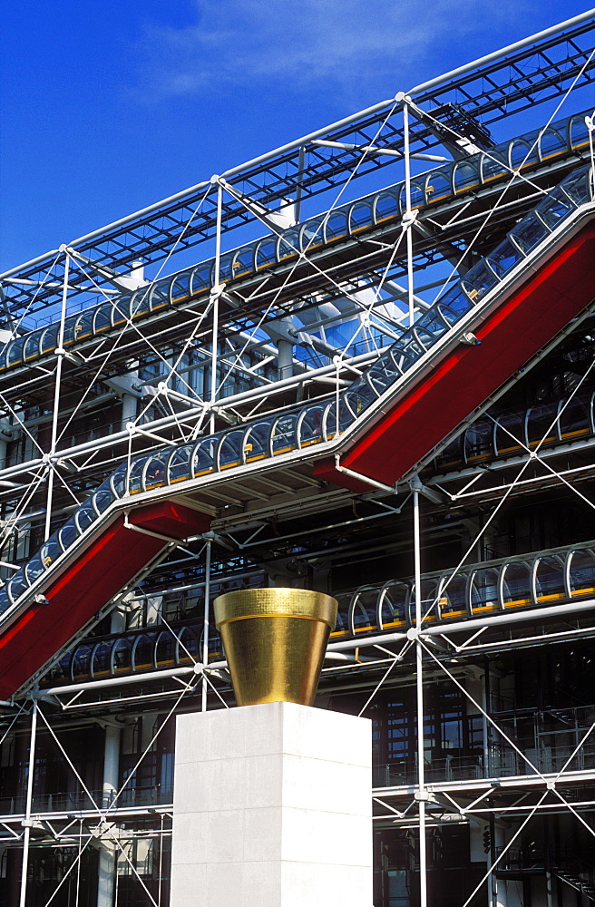 Exterior of Pompidou Center, Paris, France, Europe