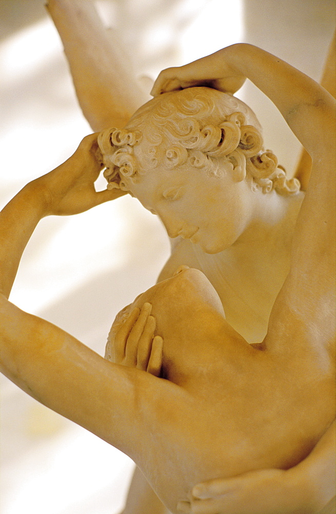 Statue of Eros and Psyche by Antonio Canova, Louvre, Paris, France, Europe