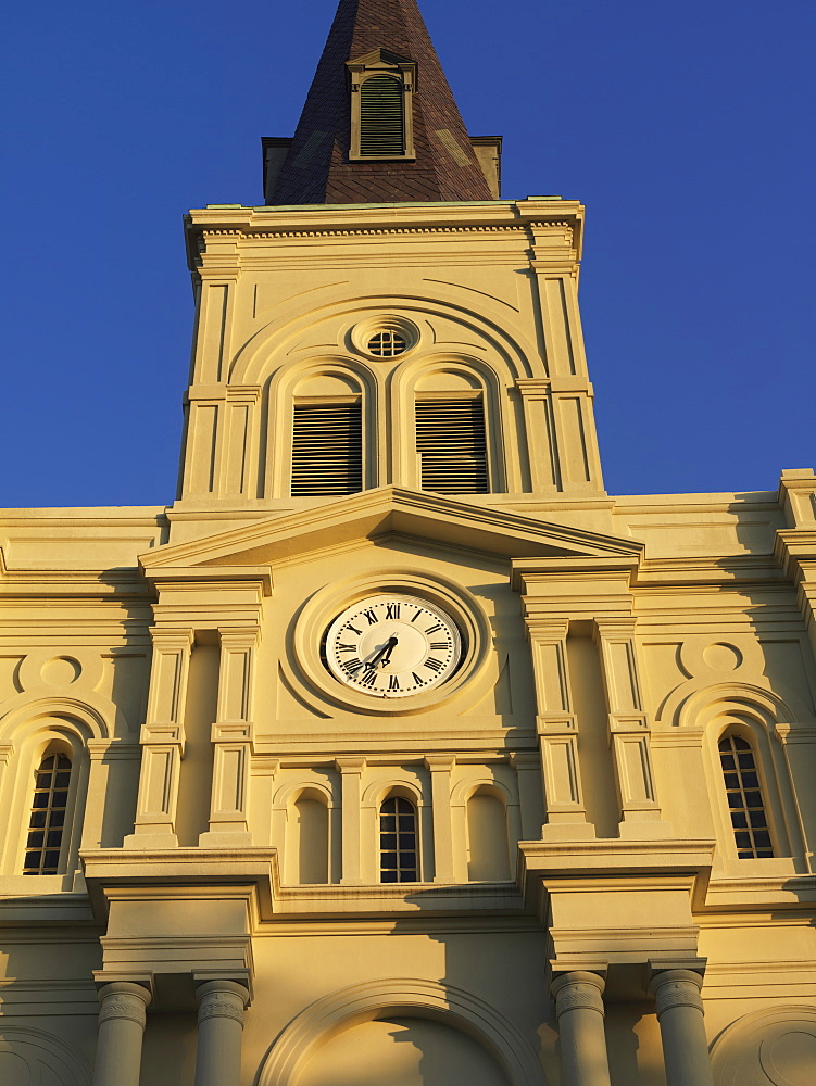 St. Louis Cathedral on Jackson Square at dawn, French Quarter, New Orleans, Louisiana, United States of America, North America