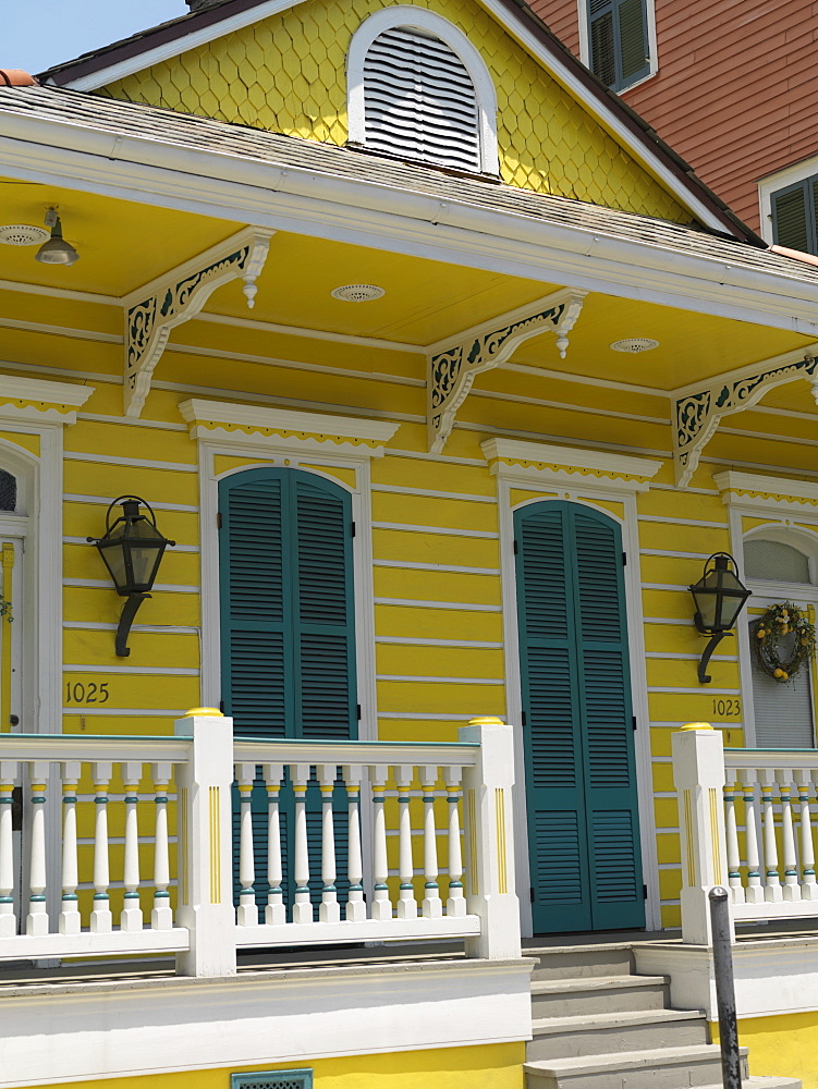 Creole cottages, French Quarter, New Orleans, Louisiana, United States of America, North America