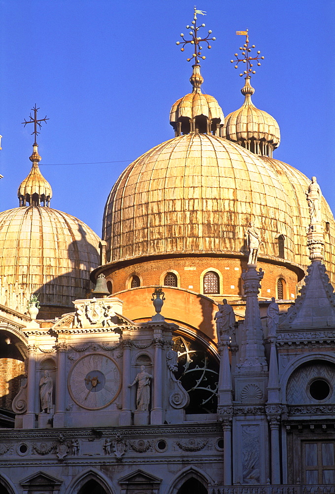 View from the Doges Palace of the Basilica San Marco, Venice, UNESCO World Heritage Site, Veneto, Italy, Europe