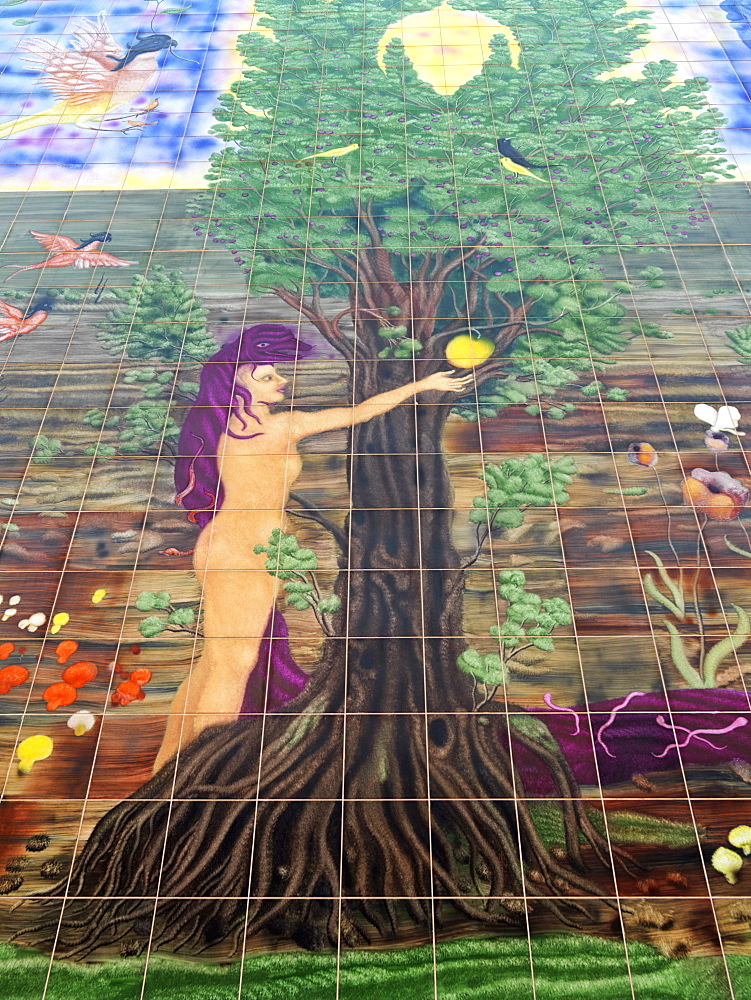 Wall mural by Eric Brauer. Castra Shopping Center, Haifa, Israel, Middle East