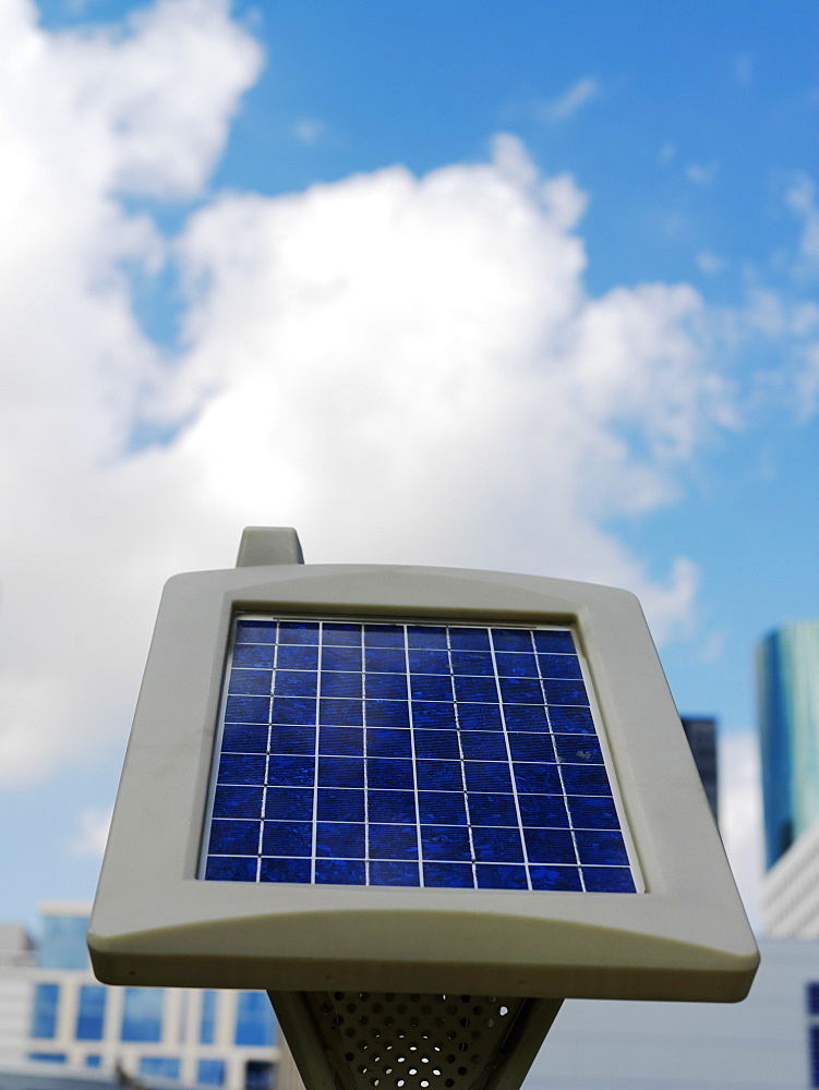 Solar powered parking meter, Houston, Texas, United States of America, North America