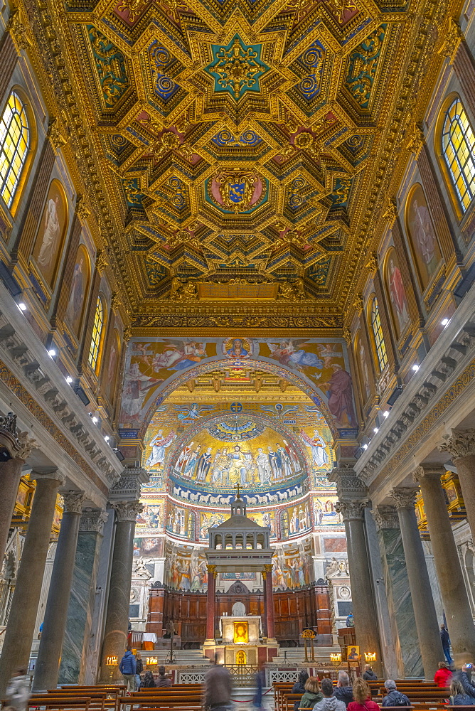 Basilica of Our Lady in Trastevere (Basilica di Santa Maria in Trastevere), Trastevere, Rome, Lazio, Italy, Europe