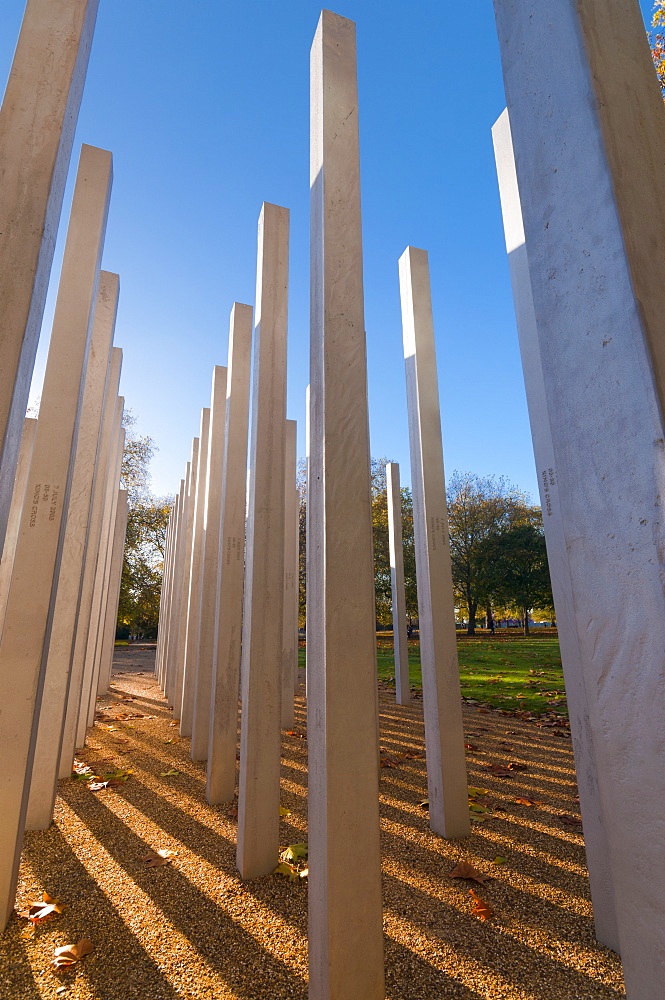 The 7th July Memorial to victims of the 2005 bombings, Hyde Park, London, England, United Kingdom, Europe