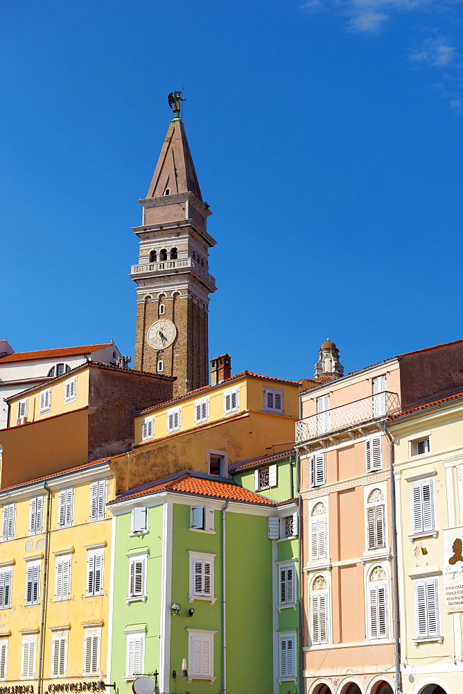 Church of St. George, Tartinijev trg (Tartini Square), Old Town, Piran, Primorska, Slovenian Istria, Slovenia, Europe