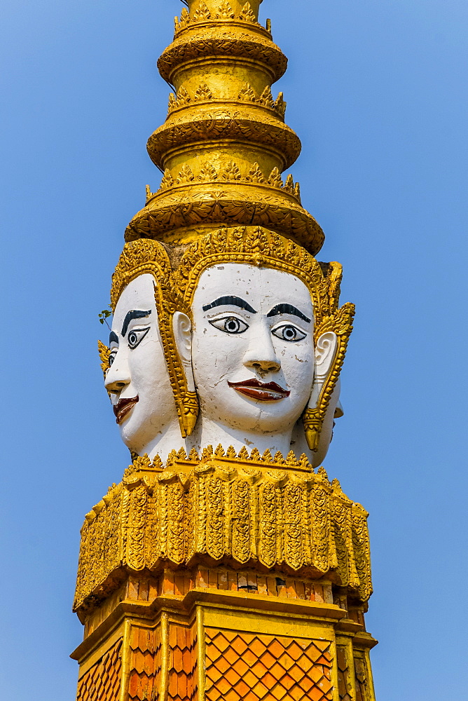 Hindu God Brahma on the Throne Hall's 193 foot golden spire in the Royal Palace, Royal Palace, City Centre, Phnom Penh, Cambodia, Indochina, Southeast Asia, Asia