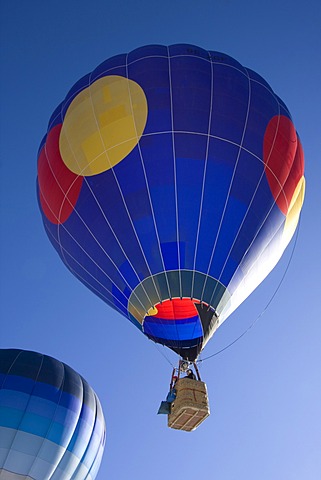 Hot air balloons in the air, Filzmoos, Salzburg, Austria, Europe