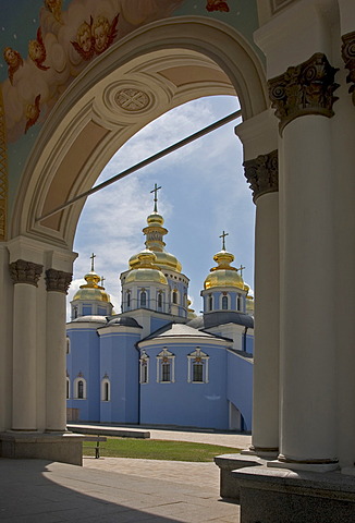 Ukraine Kiev golden domes of St. Michel Monastey   37 wiedererbaut 1996