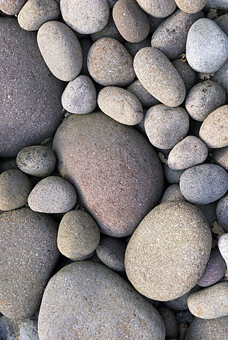 Smoothly ground pebbles from the Isar River, Upper Bavaria, Germany, Europe