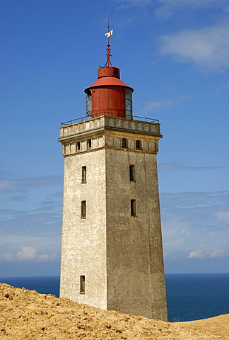 Lighthouse of Rubjerg Knude, Jammer Bay, Hjorring, Northwestern Jutland, Vendsyssel, Denmark, Scandinavia, Europe