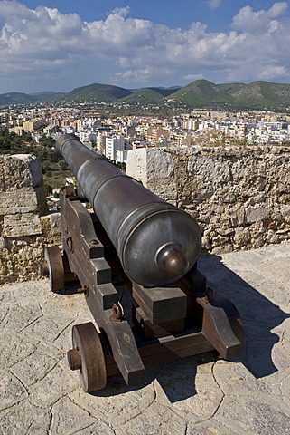 View from Dalt Vila to Eivissa, Ibiza, Baleares, Spain