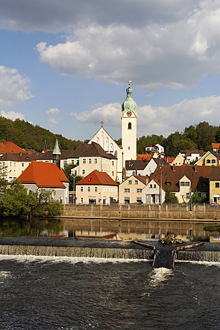 Schwandorf , Naab river , Upper Palatinate Bavaria Germany