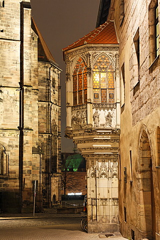 Sebalder Pfarrhof, Nuremberg, Franconia, Bavaria, Germany