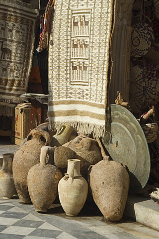 Shops in the tourist bazaar, souk, of Tripolis, Tripoli, Libya