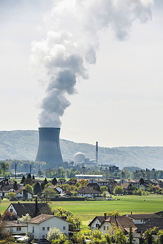 Leibstadt Nuclear Power Plant and village, Leibstadt, Canton of Aargau, Switzerland, Europe