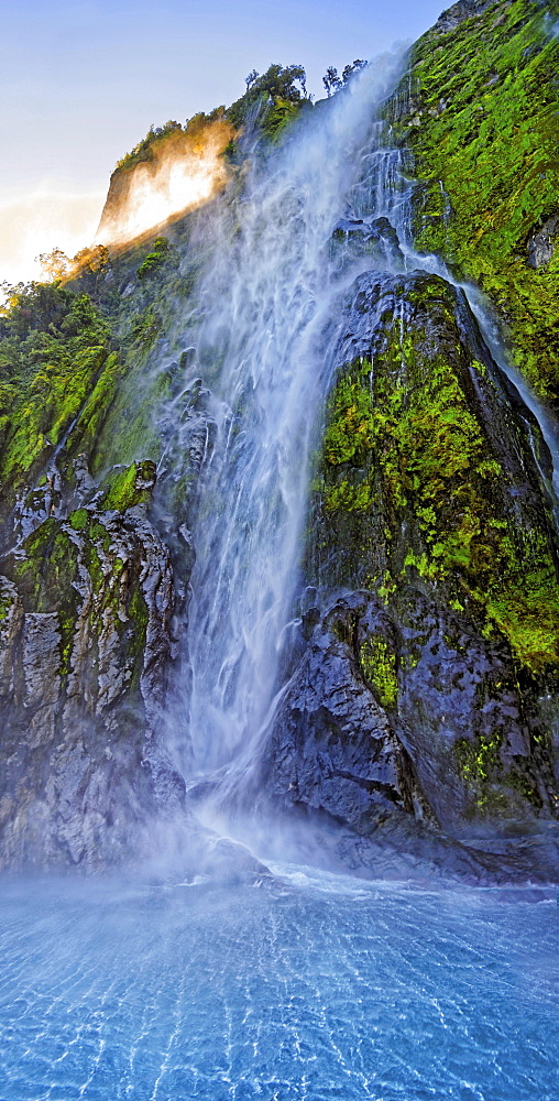 Stirling Falls, Milford Sound, Fiordland National Park, Te Anau, South Island, New Zealand, Oceania