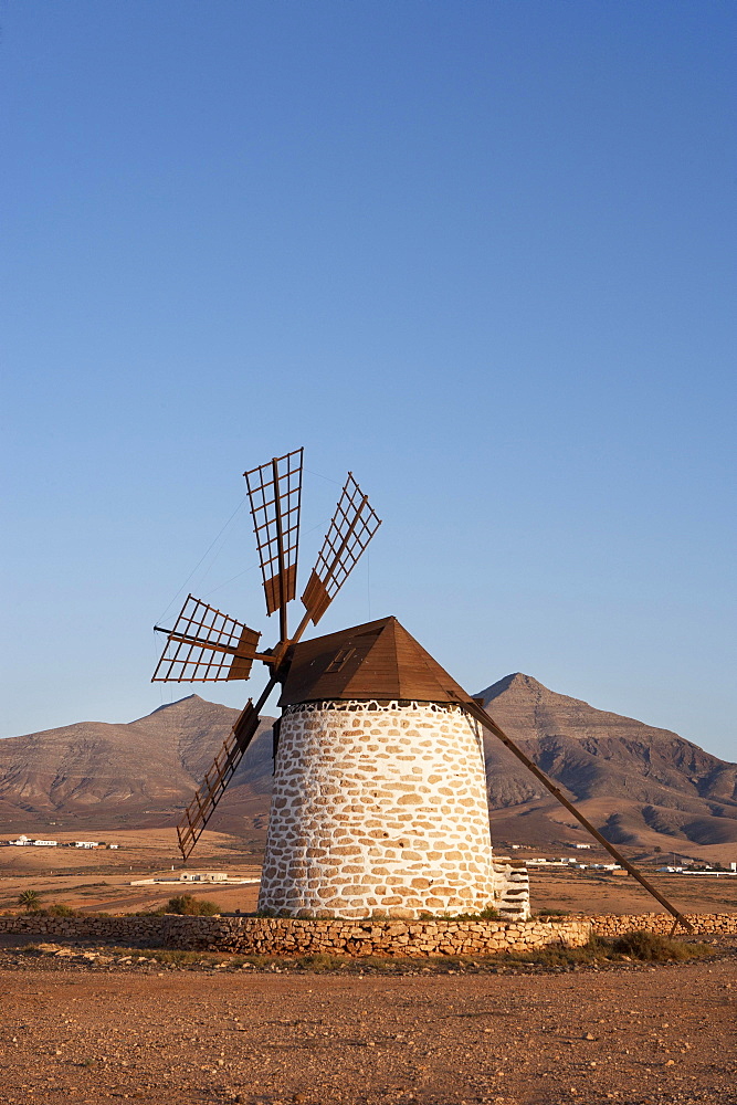 Old windmill at Tefia, Fuerteventura, Canary Islands, Spain, Europe