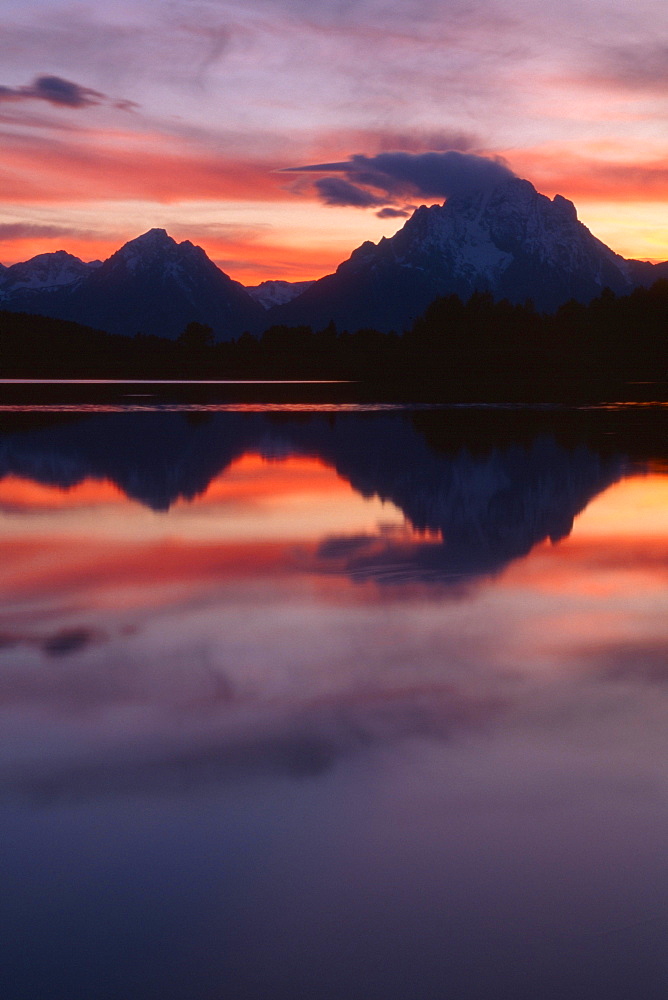 Oxbow Bend and Teton Range, Grand Teton National Park, Wyoming, USA, North America