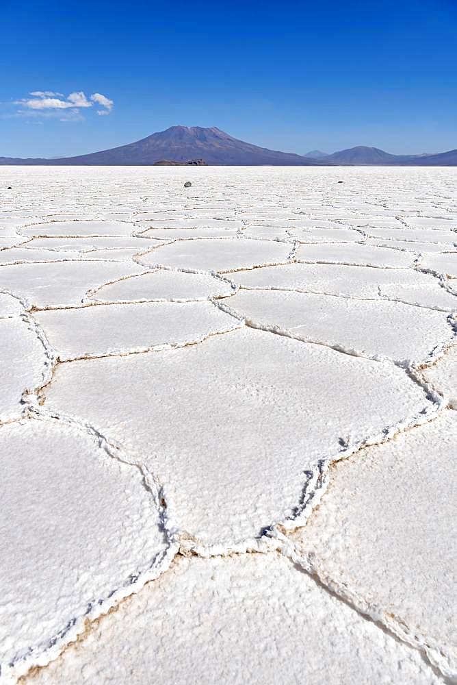 Salt crust, Salar de Uyuni, Altiplano, Bolivia, South America