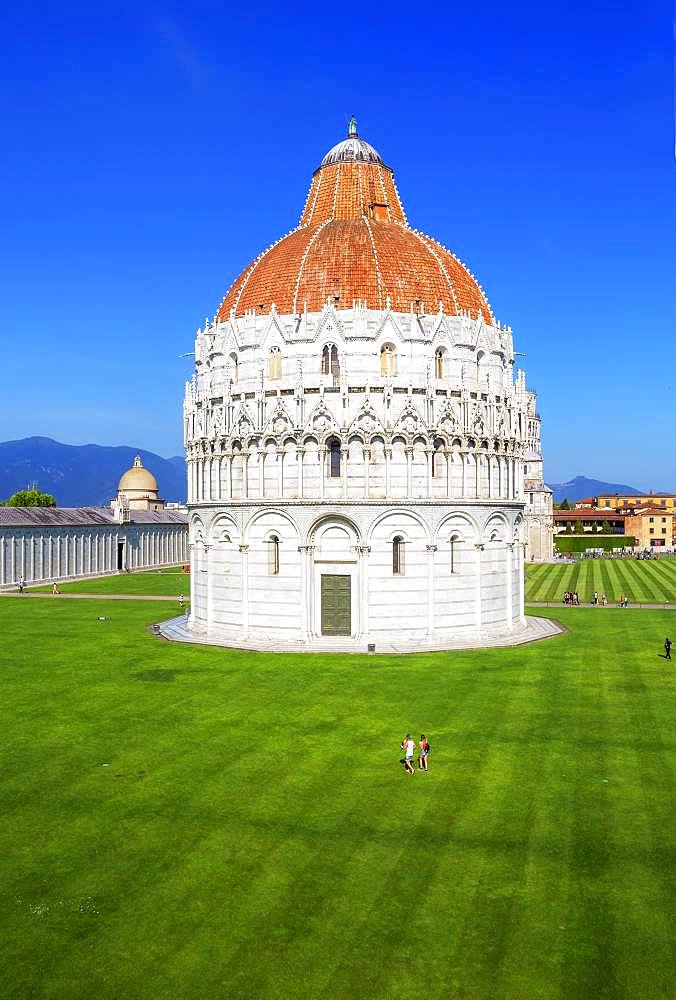 Baptistery, Campo dei Miracoli, Pisa, Tuscany, Italy, Europe