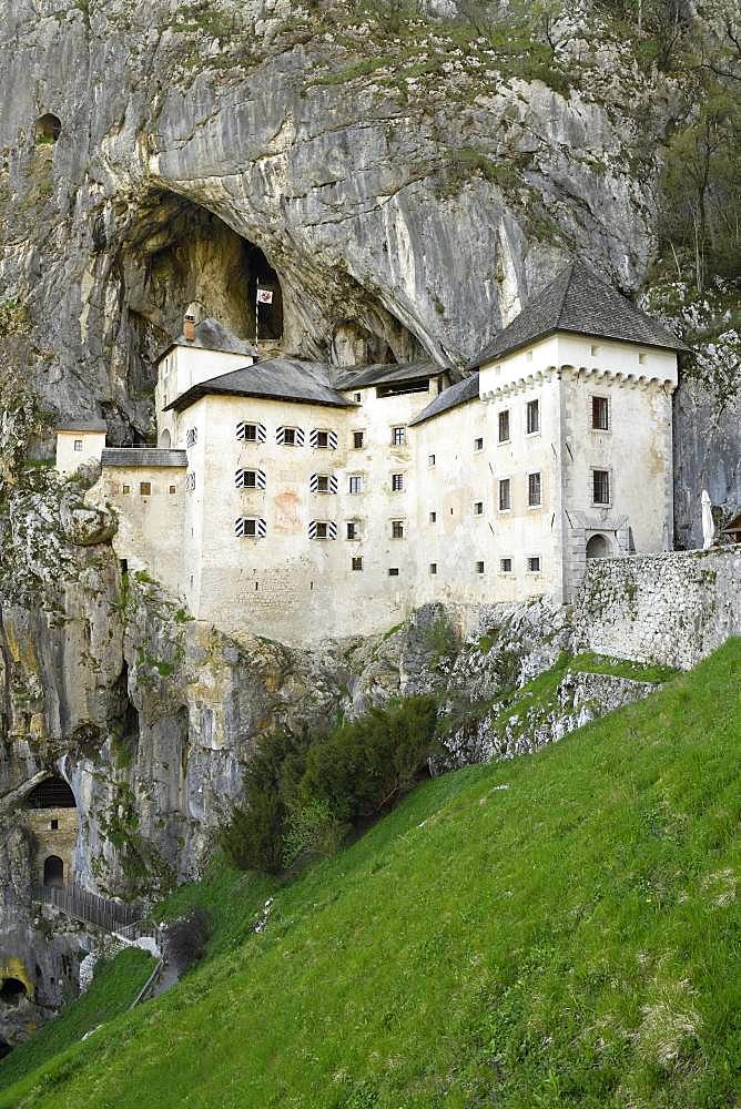 Cave castle Lueg, predjamski grad, Predjama, near Postojna, Slovenia, Europe