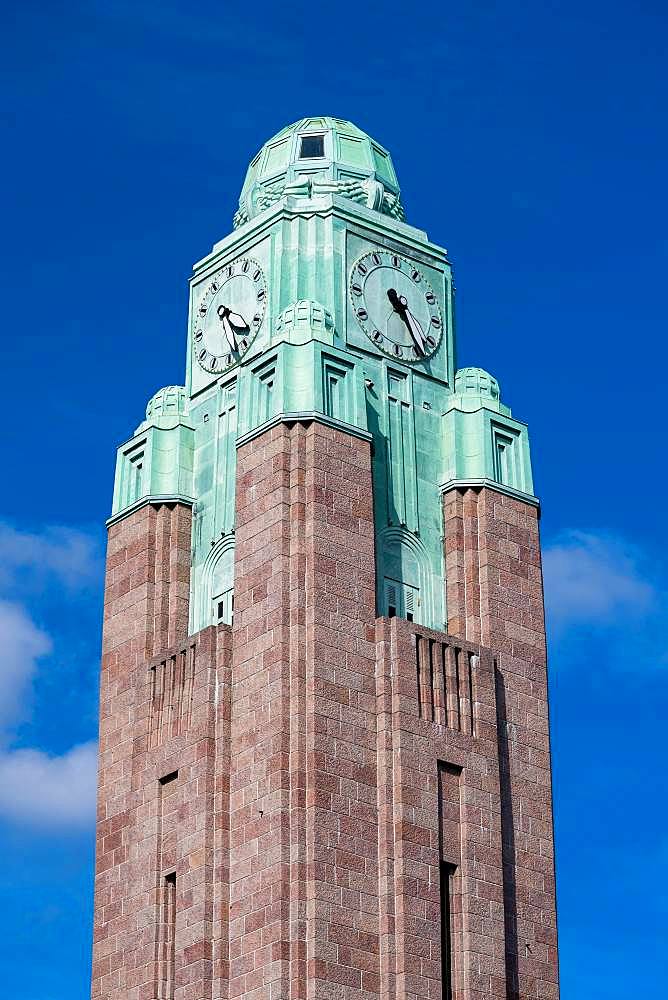 Clock Tower, Central Station, Helsinki, Finland, Europe