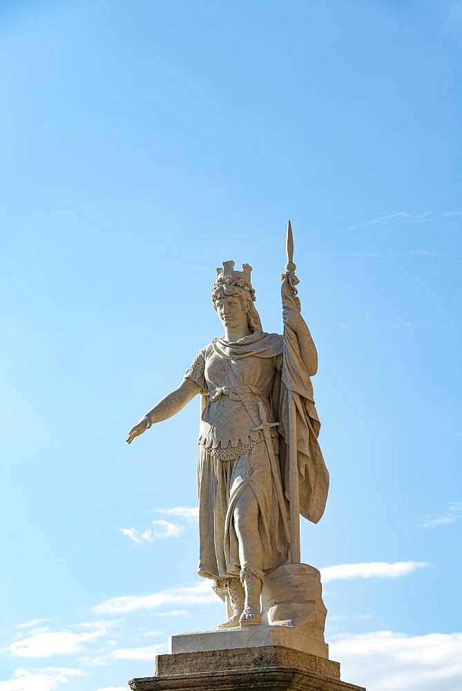 Neoclassical statue, Statua della Liberta, Piazza della Liberta, San Marino City, San Marino, Europe