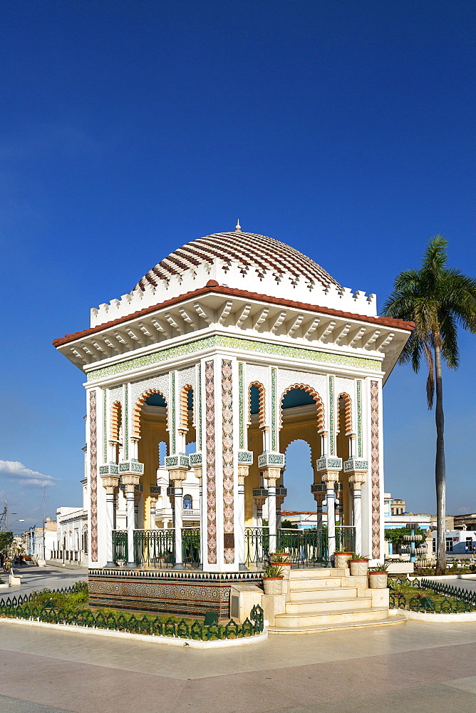 The eye-catching gazebo at the Parque Cespedes, Manzanillo, Cuba, Central America