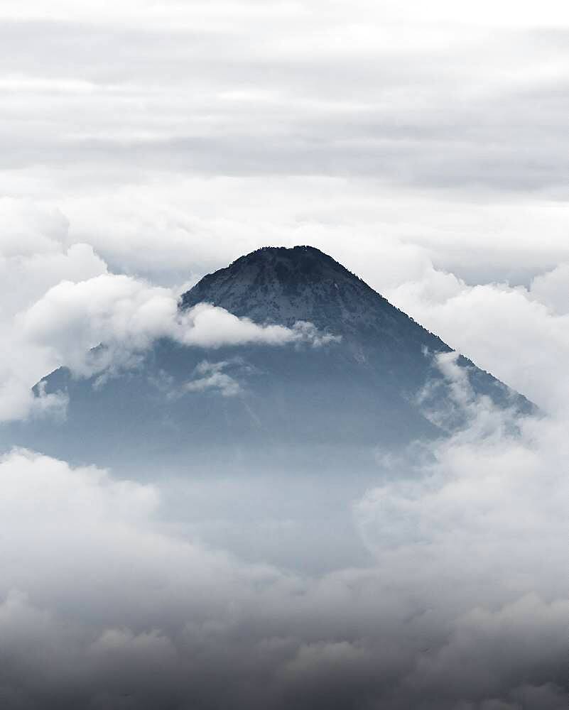 Volcano surrounded by clouds, Volcan Pacaya, Guatemala, Central America