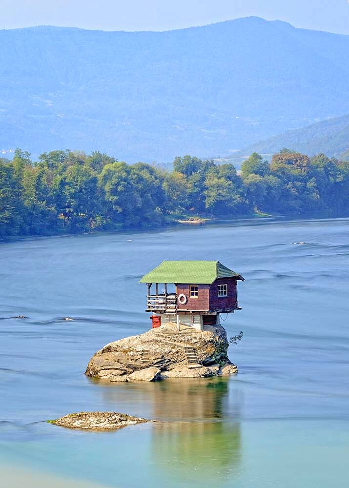 House on the River Drina, Bajina Basta, Serbia, Europe