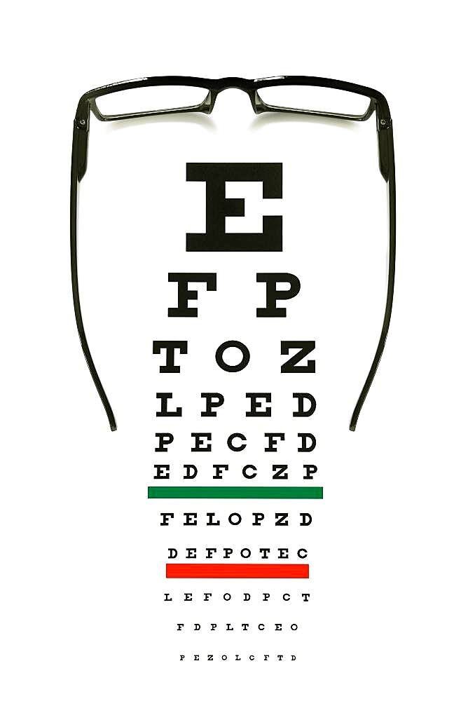 Eye Chart and Glasses