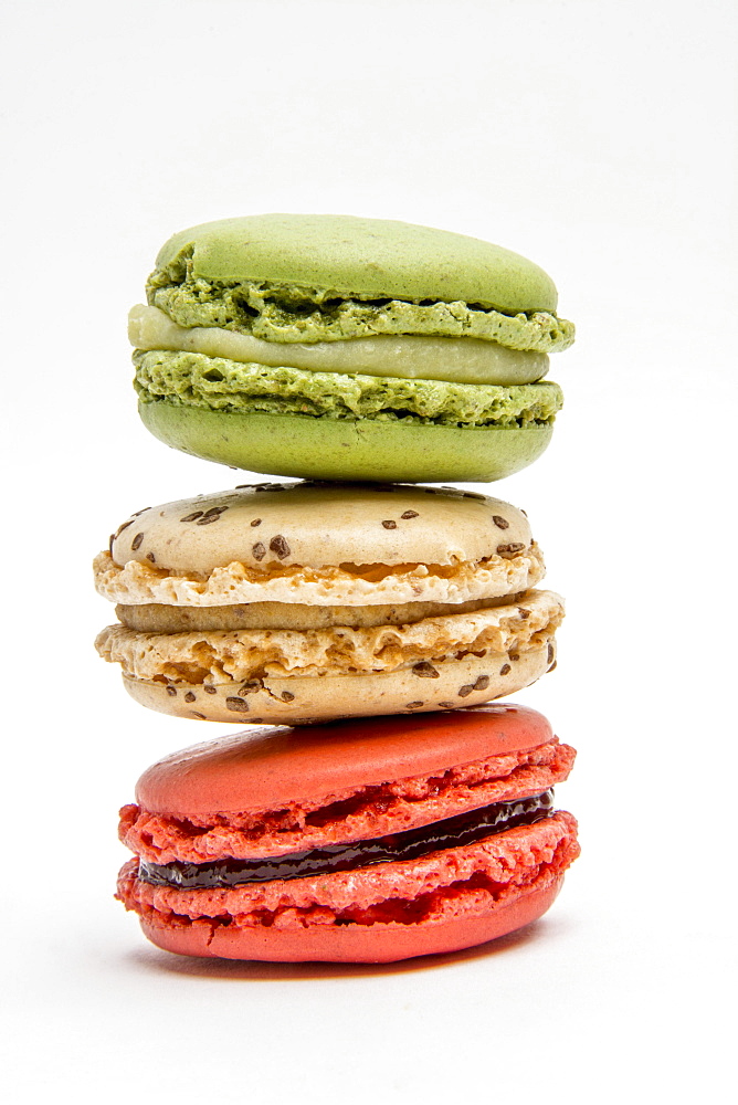 Multicolored macaroons, France, Europe