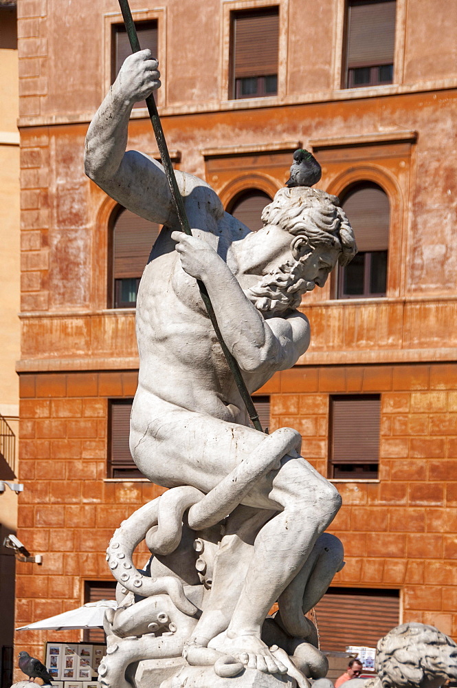 Piazza Navona, Fountain of Neptune, close-up, Rome, Lazio, Italy, Europe