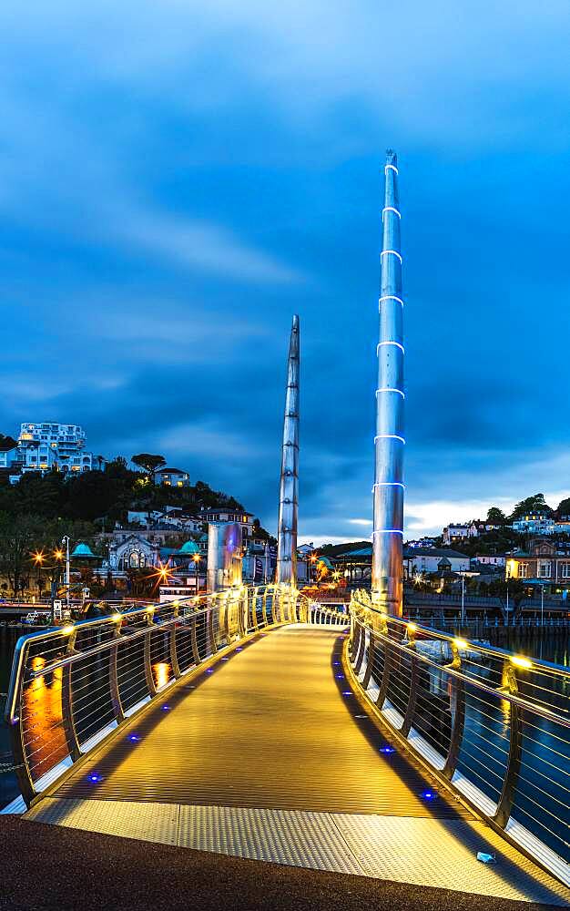 Bridge over Torquay Marina, Torquay, Devon, England, United Kingdom, Europe