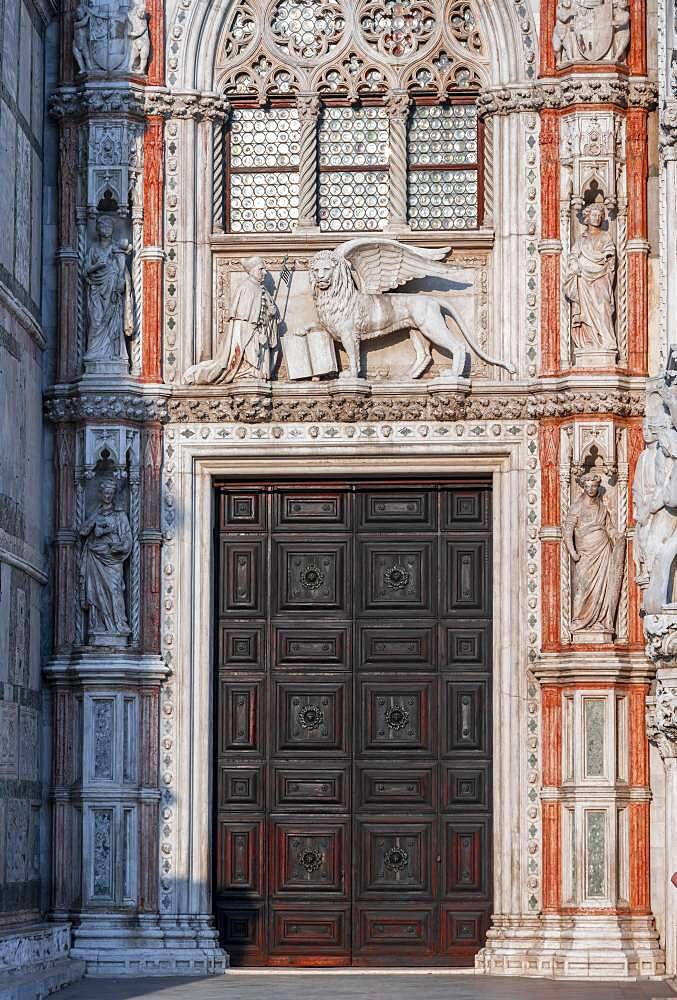 Magnificent Gate, Doge's Palace, Venice, Veneto, Italy, Europe