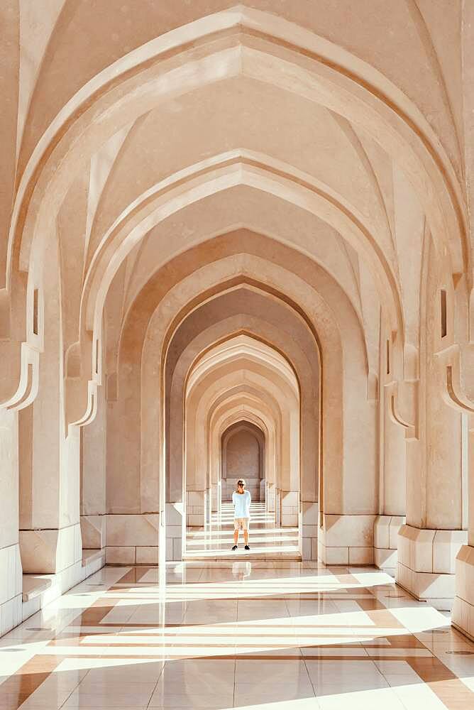 Guy at the Al Alam Palace (The Sultan's Palace), Muscat, Sultanate Of Oman