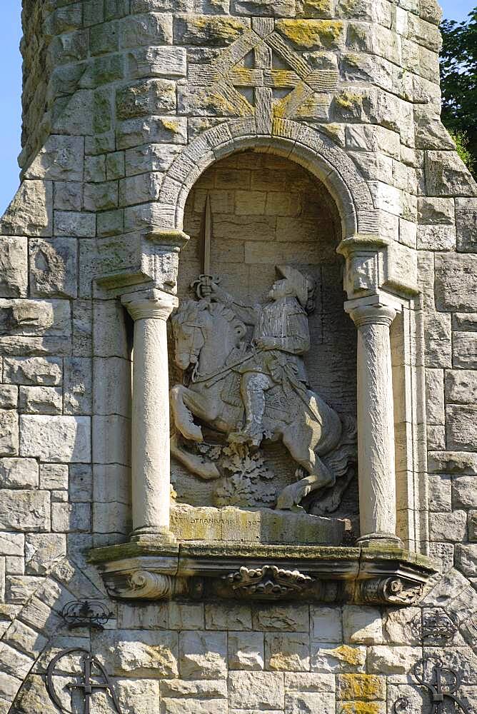 Figure Gustav Adolf II, King Gustav Adolf of Sweden Memorial, Battle of Luetzen 1632, Luetzen, Saxony-Anhalt, Germany, Europe