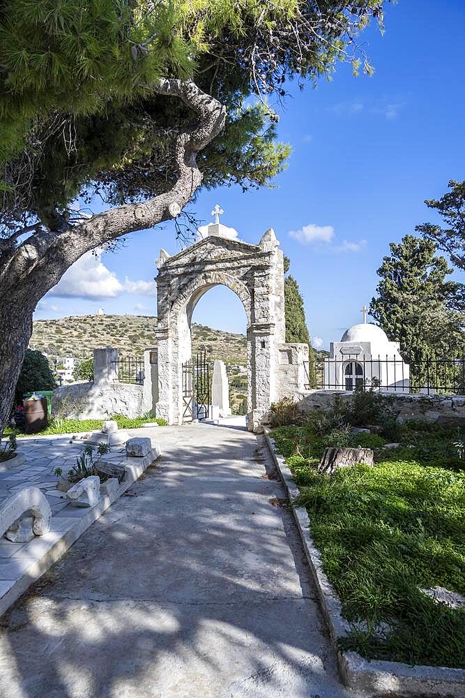 Agia Triada Church Cemetery, Lefkes, Paros, Cyclades, Greece, Europe