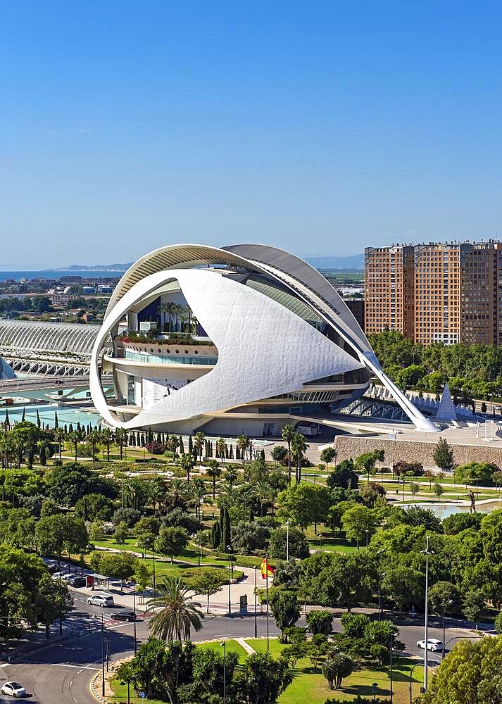 Palace of the Arts, Palau de les Arts Reina Sofia, City of Arts and Sciences, Valencia, Spain, Europe