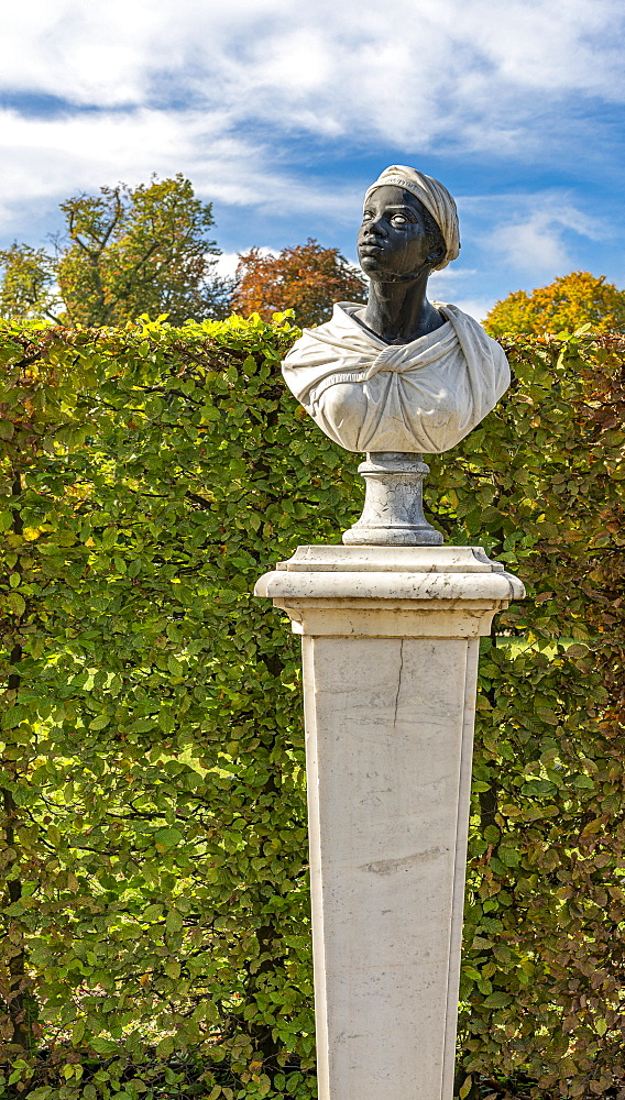 Busts at the first roundel in Sanssouci Park, Potsdam, Brandenburg, Germany, Europe