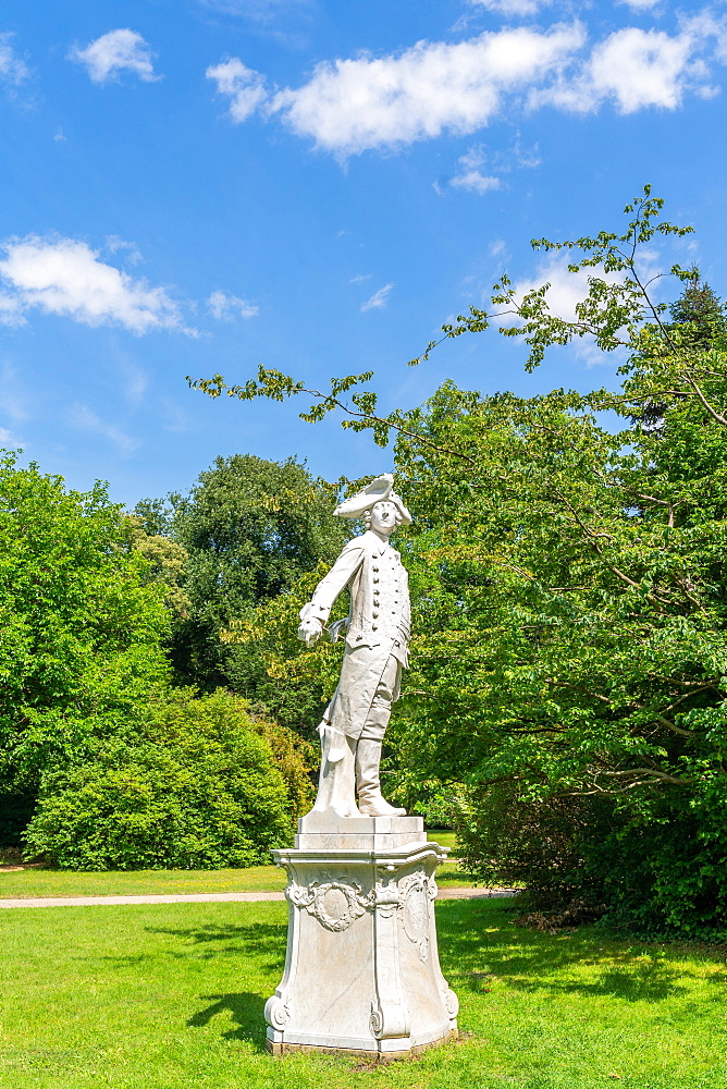 Statue of King Frederick II of Prussia, Marly Garden, Sanssouci Park World Heritage Site, Potsdam, Brandenburg, Germany, Europe