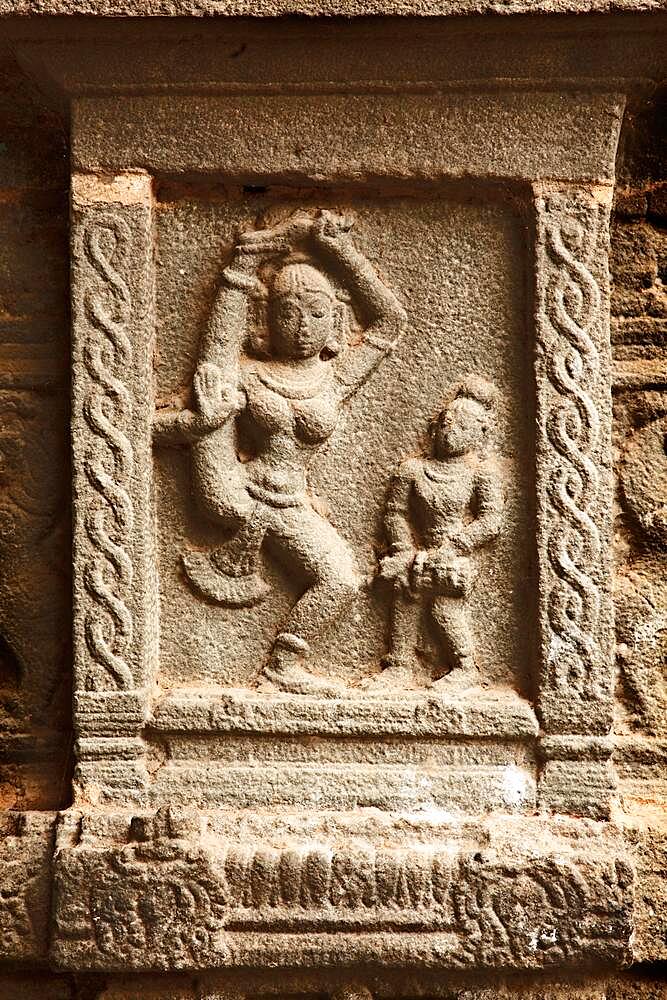 Bas reliefs in Hindue temple Arunachaleswar Temple Thiruvannamalai, Tamil Nadu, India, Asia